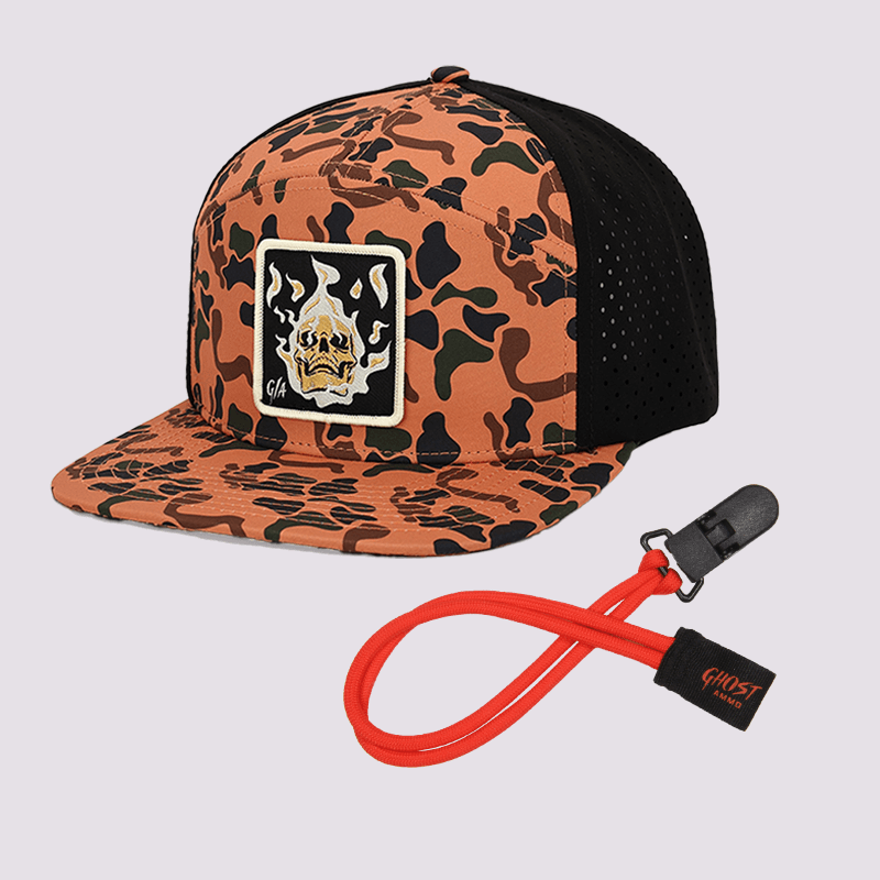 GHOSTAMMO Orange Camoflauge Waterproof Hat For Water Sports